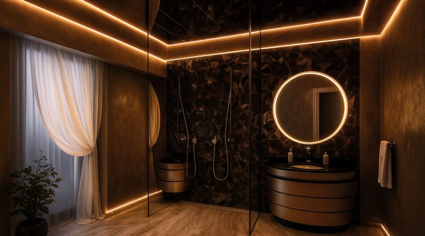 Design interior baie lux Bucuresti-proiect seldesign