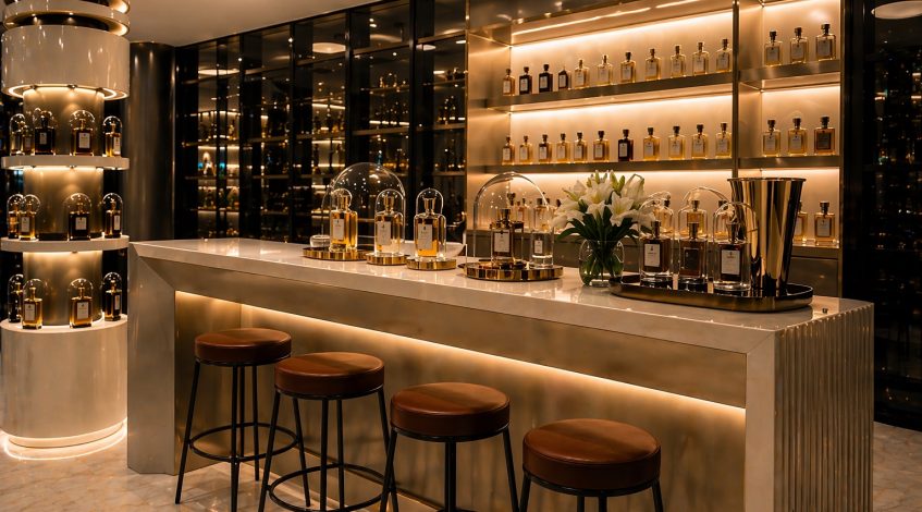 Design interior Bar testare parfum